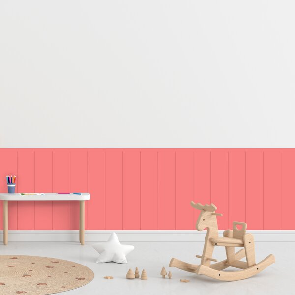 PIPPER. Textil öntapadó tapéta - Egy téglalap - Rózsaszín színű Méret: 80cm, Szín: Sápadt