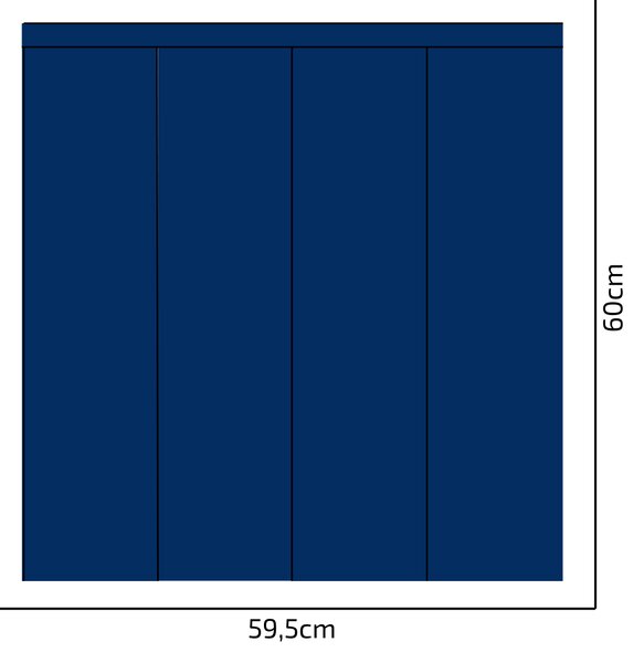 PIPPER. Textil öntapadó tapéta - Egy téglalap - Sötétkék színű Méret: 100cm, Szín: Sötét