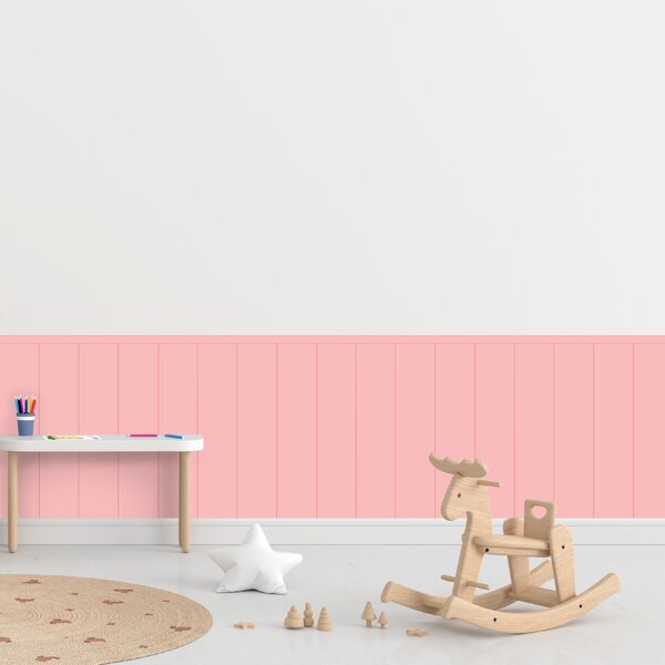 PIPPER. Textil öntapadó tapéta - Egy téglalap - Rózsaszín színű Méret: 80cm, Szín: Sápadt