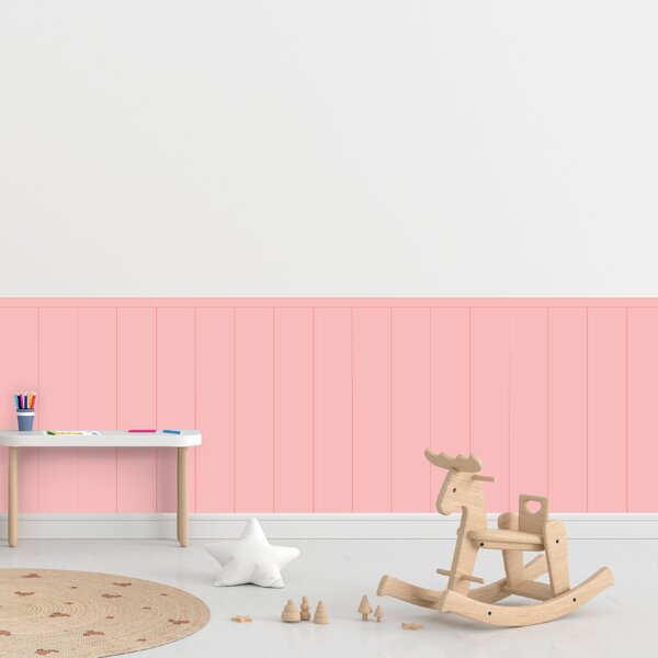PIPPER. Textil öntapadó tapéta - Egy téglalap - Rózsaszín színű Méret: 80cm, Szín: Sápadt