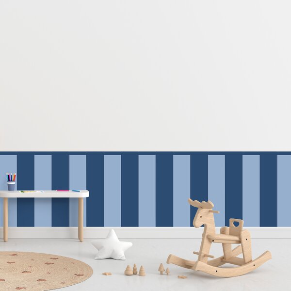 PIPPER. Textil öntapadó tapéta - Egy téglalap - Acélkék színű Méret: 100cm, Szín: Sápadt