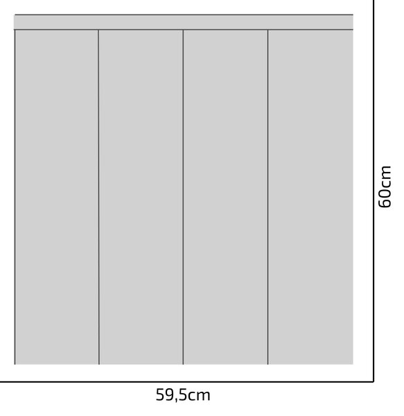 PIPPER. Textil öntapadó tapéta - Egy téglalap - Szürke színű Méret: 100cm, Szín: Kombináció