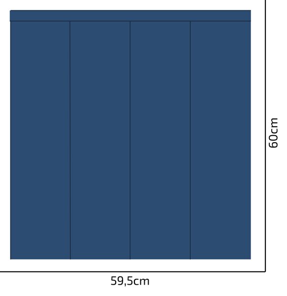 PIPPER. Textil öntapadó tapéta - Egy téglalap - Acélkék színű Méret: 100cm, Szín: Sápadt