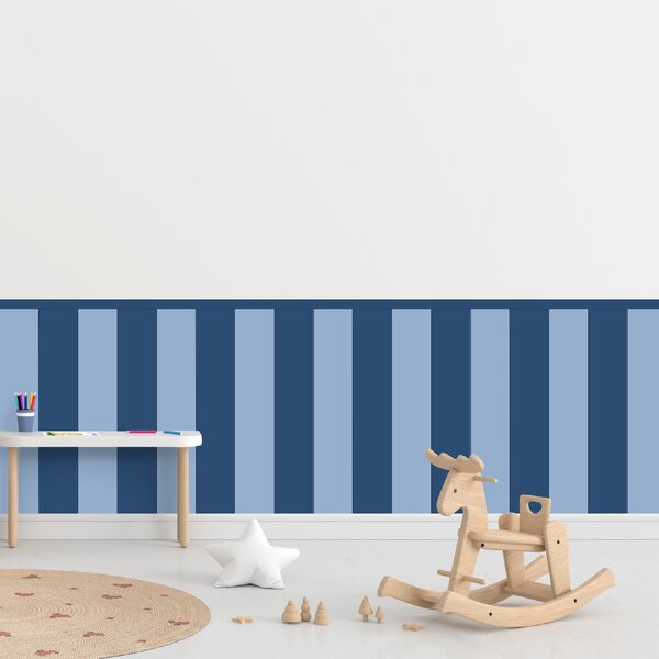PIPPER. Textil öntapadó tapéta - Egy téglalap - Acélkék színű Méret: 100cm, Szín: Sápadt