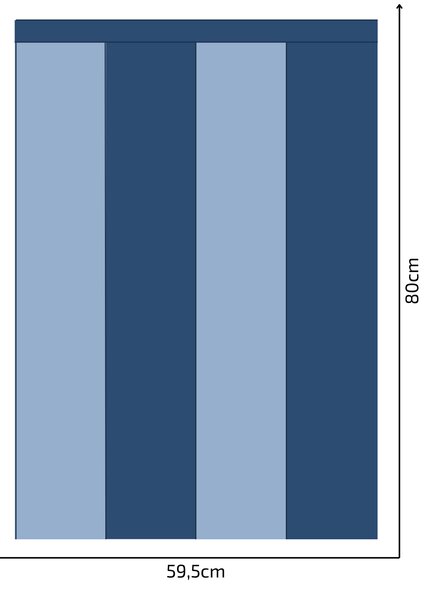 PIPPER. Textil öntapadó tapéta - Egy téglalap - Acélkék színű Méret: 100cm, Szín: Sápadt