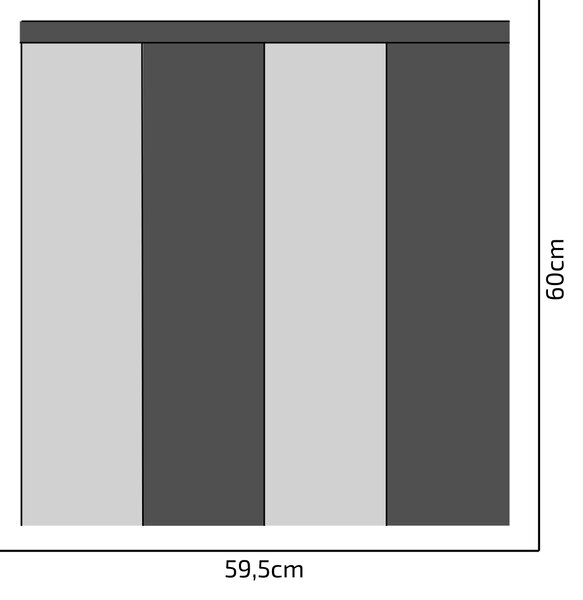 PIPPER. Textil öntapadó tapéta - Egy téglalap - Szürke színű Méret: 100cm, Szín: Kombináció