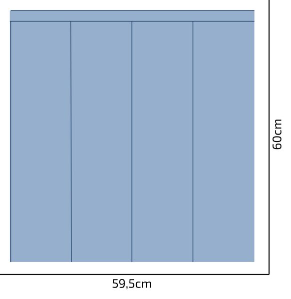 PIPPER. Textil öntapadó tapéta - Egy téglalap - Acélkék színű Méret: 100cm, Szín: Sápadt