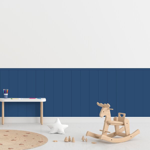 PIPPER. Textil öntapadó tapéta - Egy téglalap - Acélkék színű Méret: 100cm, Szín: Sápadt