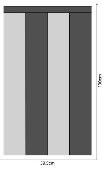 PIPPER. Textil öntapadó tapéta - Egy téglalap - Szürke színű Méret: 100cm, Szín: Kombináció