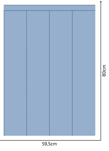PIPPER. Textil öntapadó tapéta - Egy téglalap - Acélkék színű Méret: 100cm, Szín: Sápadt