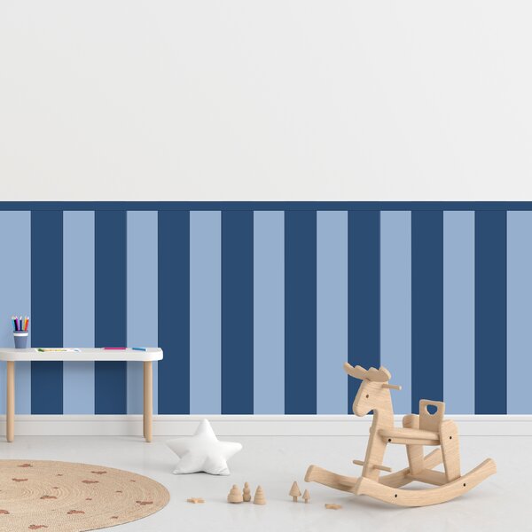 PIPPER. Textil öntapadó tapéta - Egy téglalap - Acélkék színű Méret: 100cm, Szín: Sápadt