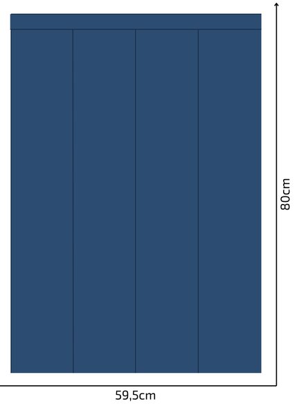 PIPPER. Textil öntapadó tapéta - Egy téglalap - Acélkék színű Méret: 100cm, Szín: Sápadt