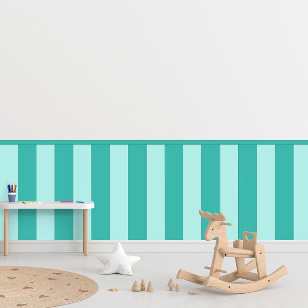 PIPPER. Textil öntapadó tapéta - Egy téglalap - Türkiz színű Méret: 100cm, Szín: Kombináció