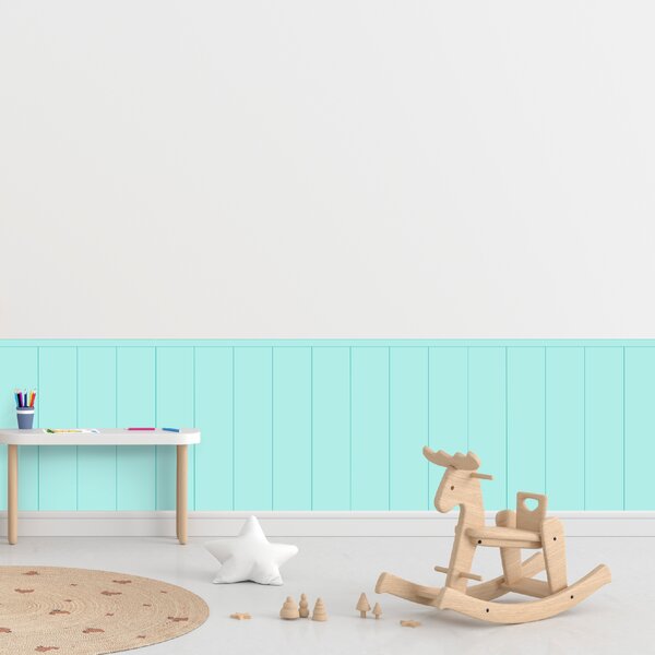 PIPPER. Textil öntapadó tapéta - Egy téglalap - Türkiz színű Méret: 100cm, Szín: Kombináció