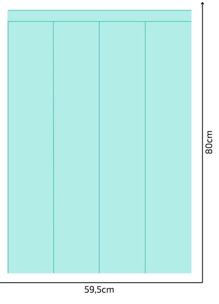 PIPPER. Textil öntapadó tapéta - Egy téglalap - Türkiz színű Méret: 100cm, Szín: Kombináció
