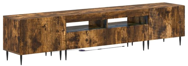 VidaXL 3 darabos LED TV szekrény Füstös Tölgy Szerelt Fa
