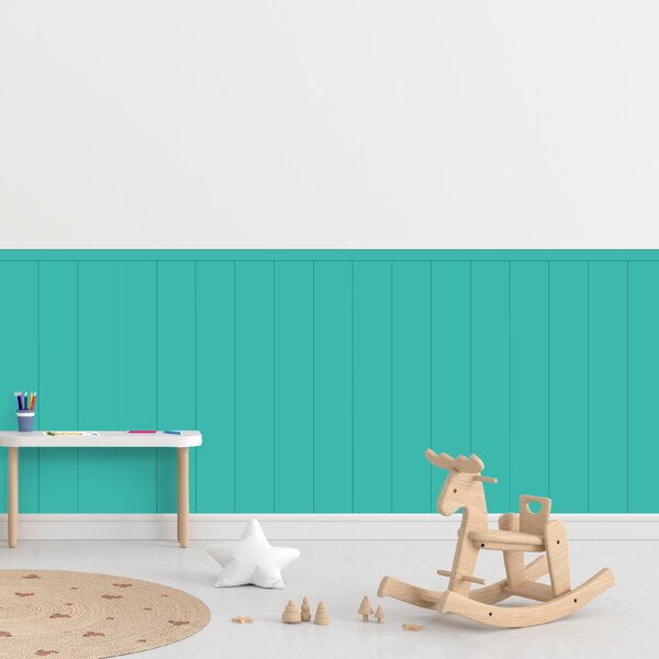 PIPPER. Textil öntapadó tapéta - Egy téglalap - Türkiz színű Méret: 100cm, Szín: Kombináció