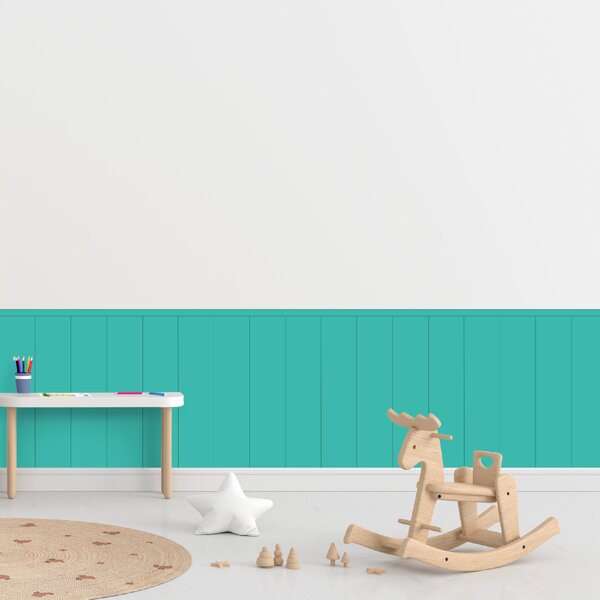 PIPPER. Textil öntapadó tapéta - Egy téglalap - Türkiz színű Méret: 100cm, Szín: Kombináció