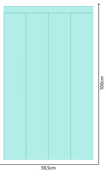 PIPPER. Textil öntapadó tapéta - Egy téglalap - Türkiz színű Méret: 100cm, Szín: Kombináció