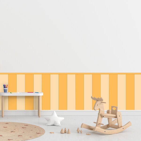 PIPPER. Textil öntapadó tapéta - Egy téglalap - Sárga szín Méret: 100cm, Szín: Sötét