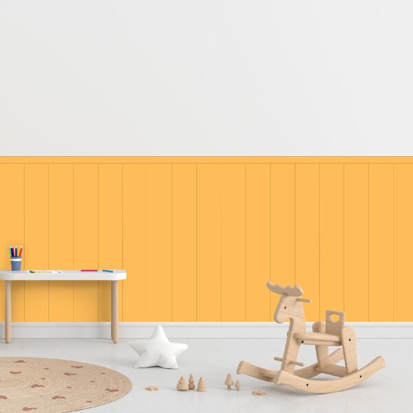 PIPPER. Textil öntapadó tapéta - Egy téglalap - Sárga szín Méret: 100cm, Szín: Sötét