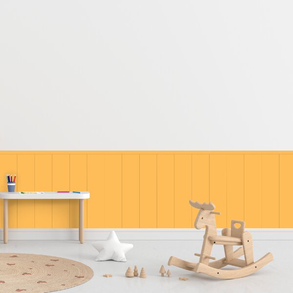 PIPPER. Textil öntapadó tapéta - Egy téglalap - Sárga szín Méret: 100cm, Szín: Sötét