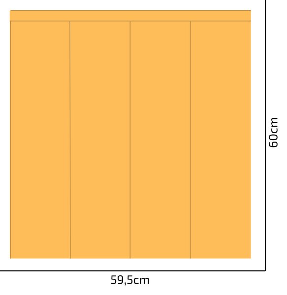 PIPPER. Textil öntapadó tapéta - Egy téglalap - Sárga szín Méret: 100cm, Szín: Sötét