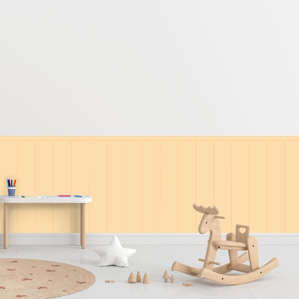 PIPPER. Textil öntapadó tapéta - Egy téglalap - Sárga szín Méret: 100cm, Szín: Sötét
