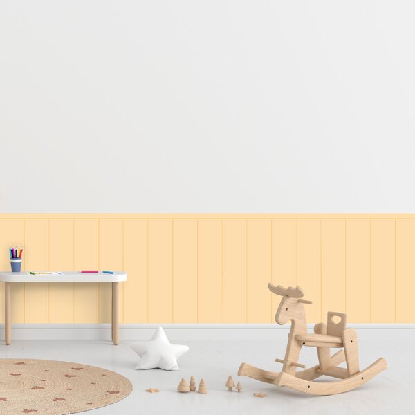 PIPPER. Textil öntapadó tapéta - Egy téglalap - Sárga szín Méret: 100cm, Szín: Sötét