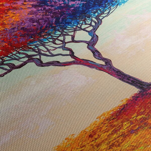 Egy festett fa képe (120x50 cm)