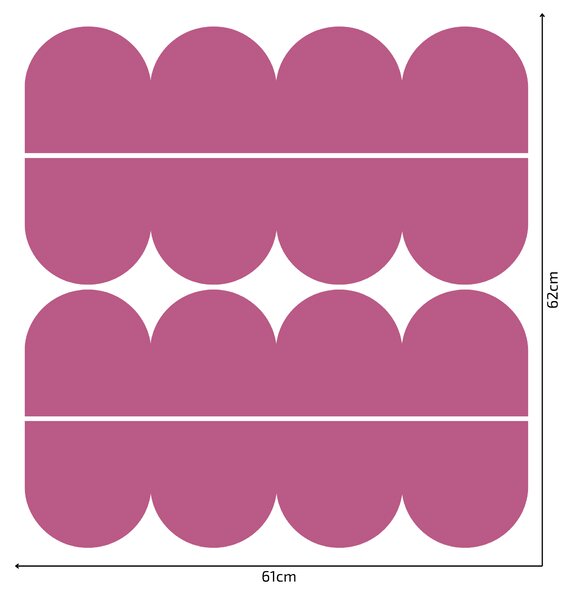 PIPPER. Textil öntapadó tapéta - Mini Ív - Candy rózsaszín színű Szín: Sápadt