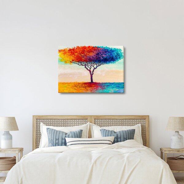 Egy festett fa képe (70x50 cm)