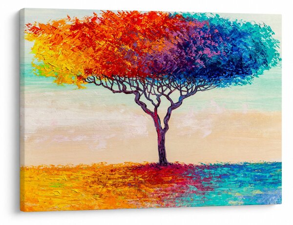 Egy festett fa képe (70x50 cm)