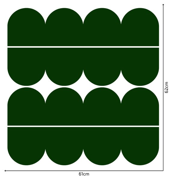 PIPPER. Textil öntapadó tapéta - Mini Ív - Palack zöld színű Szín: Sápadt