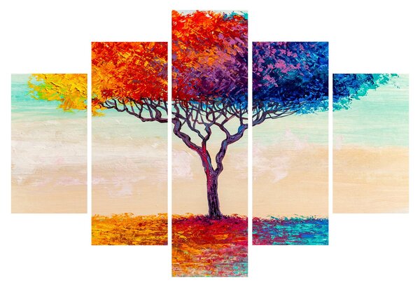 Egy festett fa képe (150x105 cm)
