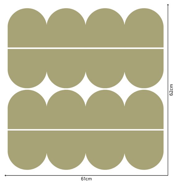 PIPPER. Textil öntapadó tapéta - Mini Ív - Khaki színű Szín: Sötét