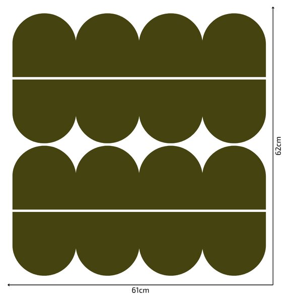 PIPPER. Textil öntapadó tapéta - Mini Ív - Khaki színű Szín: Sötét