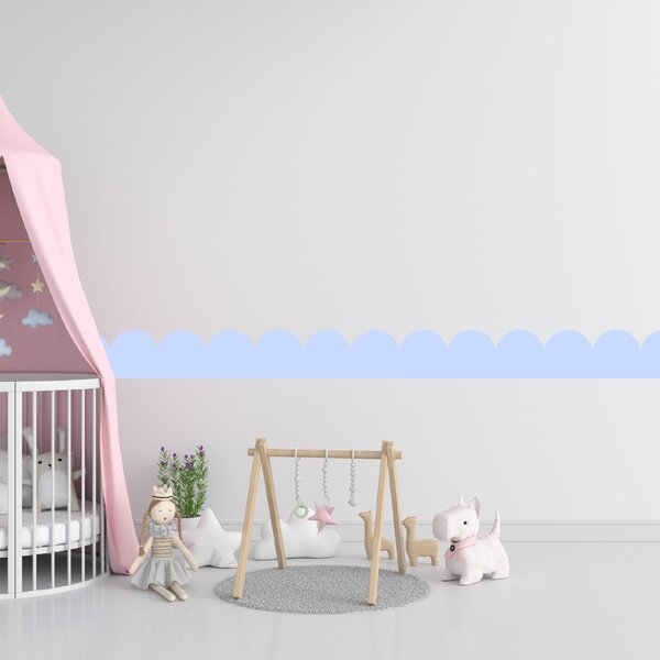 PIPPER. Textil öntapadó tapéta - Mini Ív - Halványkék színű Szín: Sötét