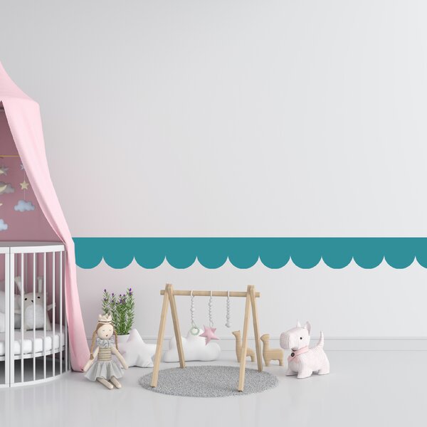 PIPPER. Textil öntapadó tapéta - Mini Ív - Kék-zöld színű Szín: Sápadt