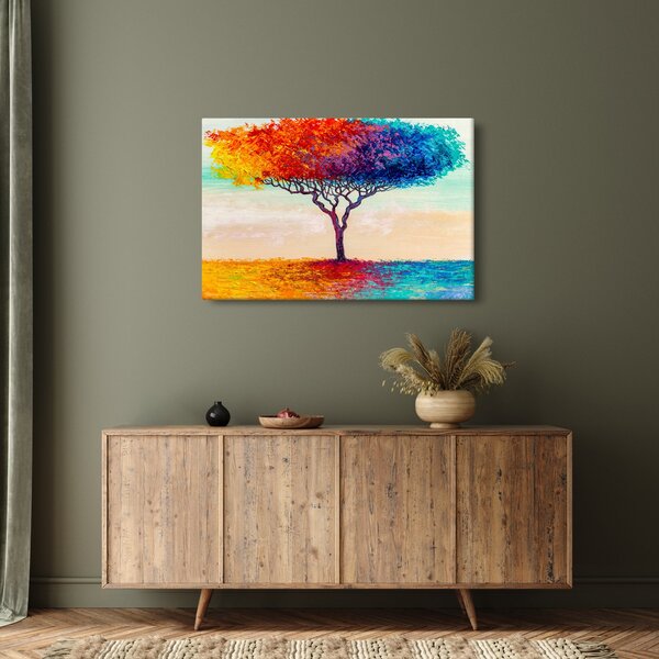 Egy festett fa képe (90x60 cm)