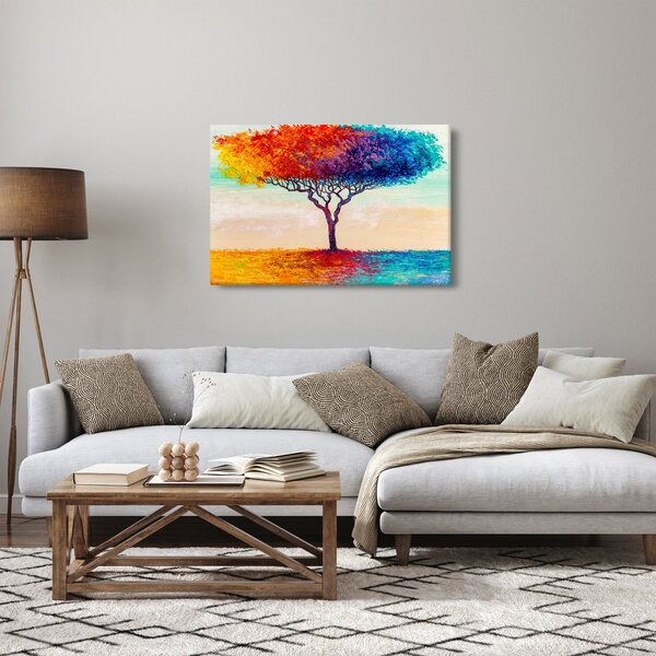 Egy festett fa képe (90x60 cm)