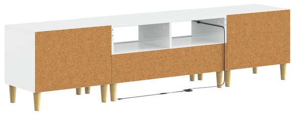 VidaXL 5 darabos LED TV szekrény Magasfényű Fehér Szerelt Fa