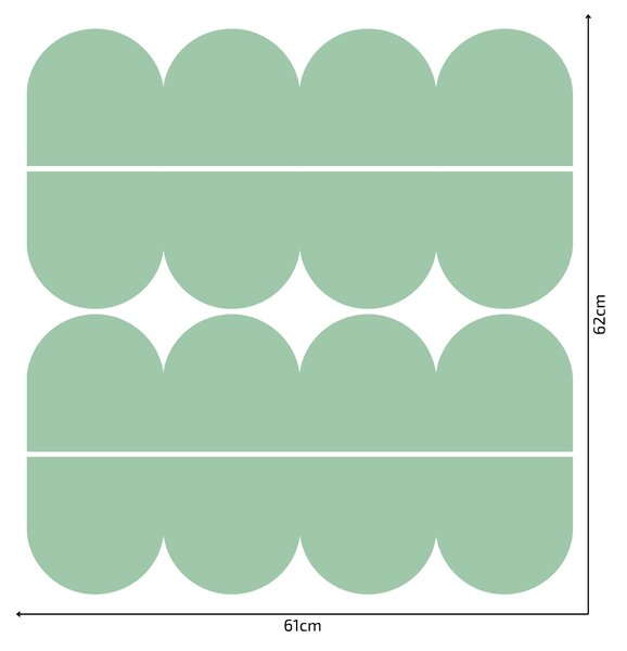 PIPPER. Textil öntapadó tapéta - Mini Ív - Menta színű Szín: Sápadt