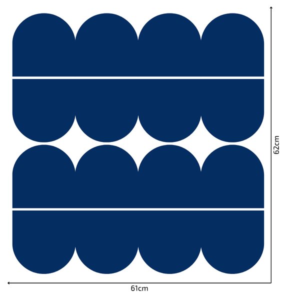 PIPPER. Textil öntapadó tapéta - Mini Ív - Tengerészkék szín Szín: Sötét
