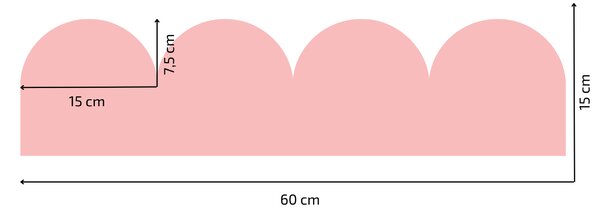 PIPPER. Textil öntapadó tapéta - Mini Ív - Rózsaszín szín Szín: Sötét