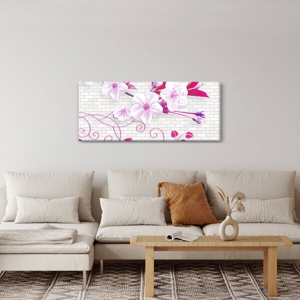 Virággal ellátott gally képe (120x50 cm)