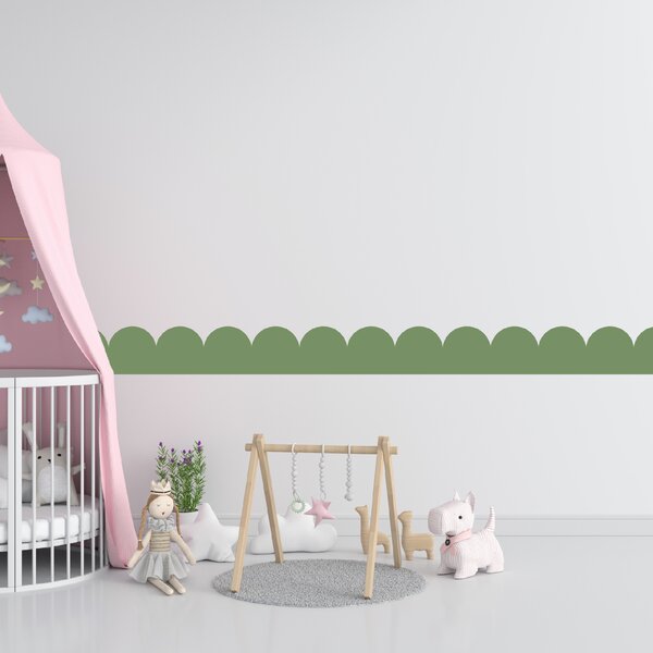 PIPPER. Textil öntapadó tapéta - Mini Ív - Zöld szín Szín: Sápadt