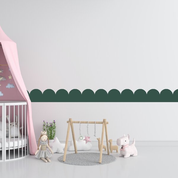 PIPPER. Textil öntapadó tapéta - Mini Ív - Zöld szín Szín: Sápadt