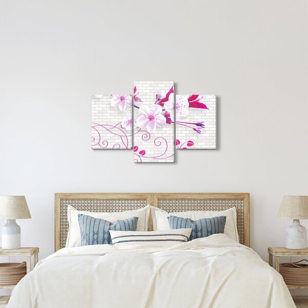 Virággal ellátott gally képe (90x60 cm)