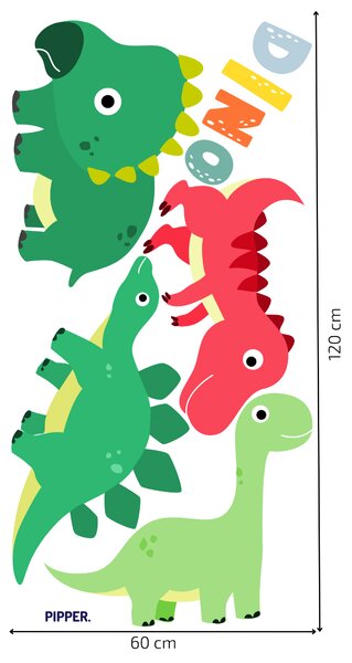 PIPPER. Textil falmatrica "Baby dinoszauruszok 2"
